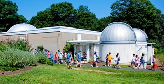 Students at the Leitner Observatory and Planetarium